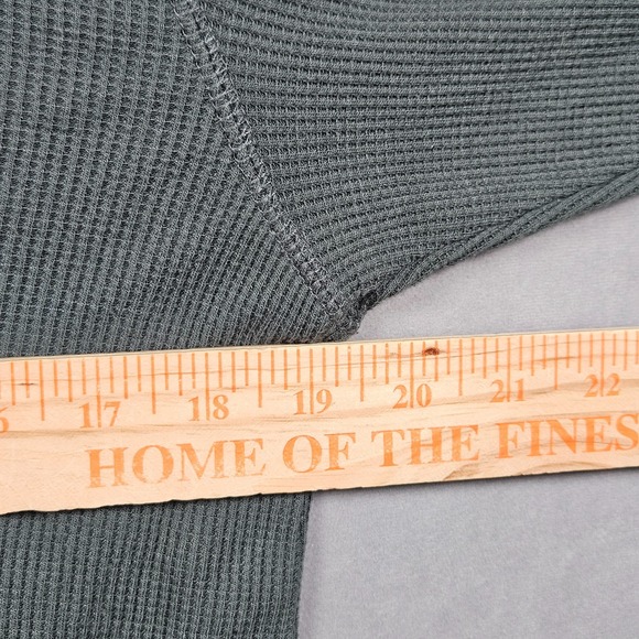 Free Fly Bamboo Lightweight Hoodie Mens Medium Green Waffle Kit Henley Fishing - Picture 5 of 9